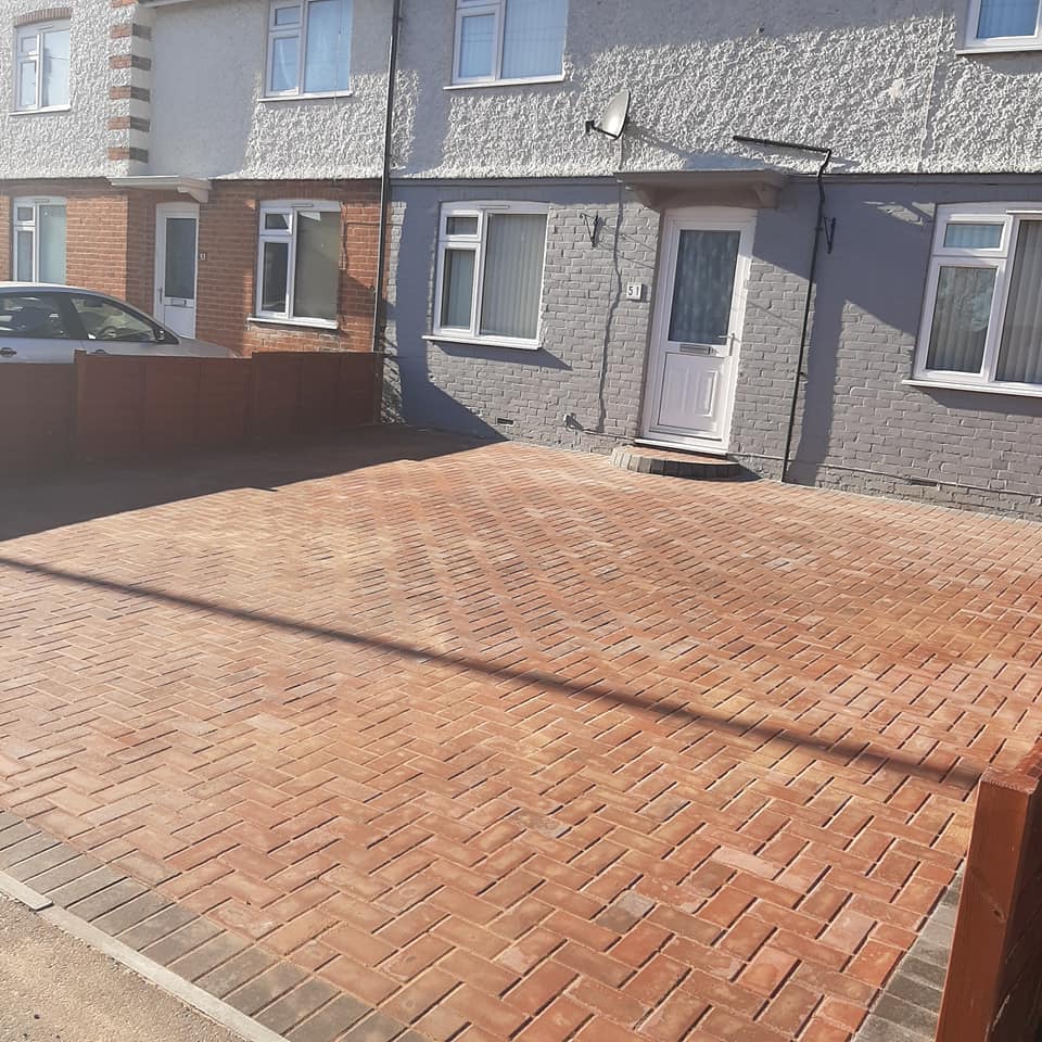 block laid driveway finished